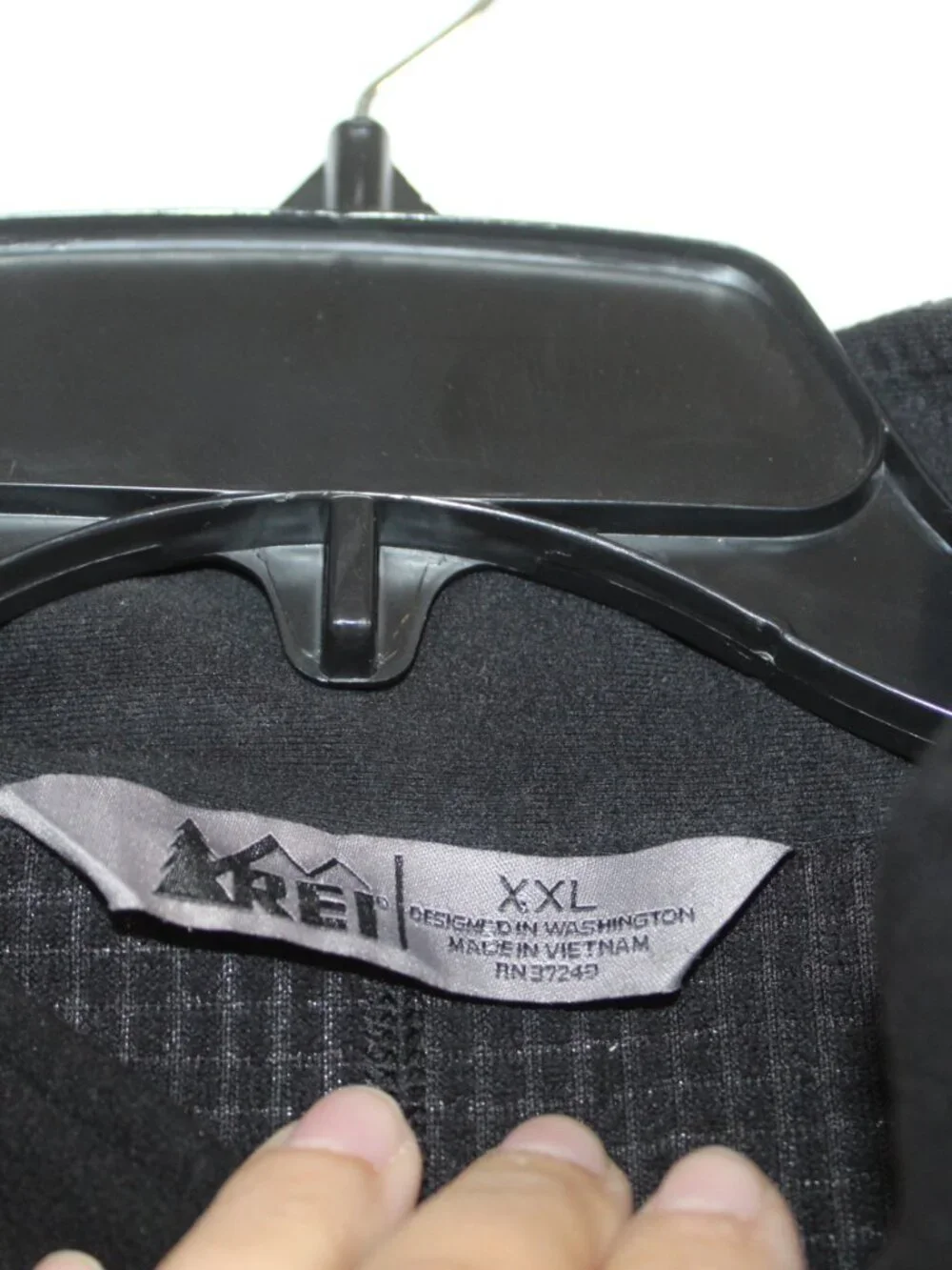 REI mens fleece vest size XXL black full zip front sleeveless mock neck outdoor